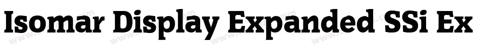 Isomar Display Expanded SSi Expanded字体转换